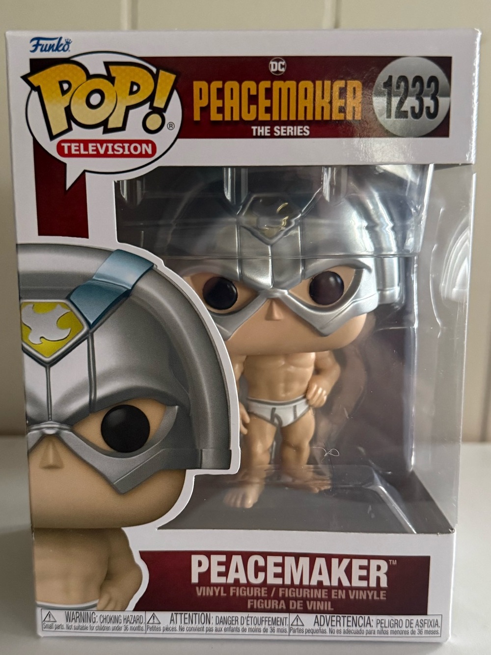 Funko Pop! Peacemaker Vinyl Figure - Silver Helmet, Flesh Tones